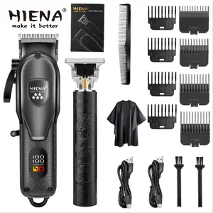 2/3 set of men's electric hair clipper plus razor, USB charging, with LED display, 7000 rpm, family haircut and salon, men's gift, Barber Clippers Set, Hair Trimmer Kit, Barber Equipment