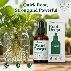 VIRESTA Root Drops - Rooting Hormone for Cuttings Propagation Drops,Propagation Plant Drops to Promote Healthy Root Growth for Faster Roots & Less Shock Works in Water, Soil, Leca for All Houseplants