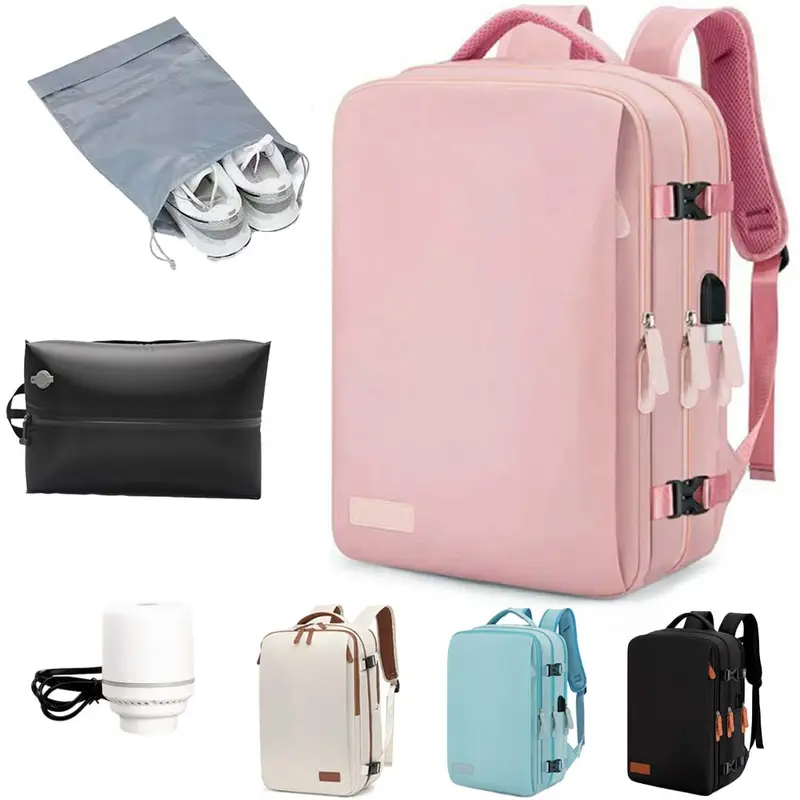 airline travel backpacks 9x10x17 inches ECOHUB 17" Small Backpack United Airlines Personal Item Bag 25L American Airlines 9x10x17 Backpack United