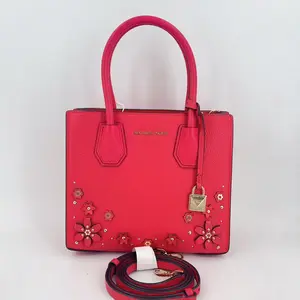 Pre-owned MICHAEL KORS leather Crossbody Bags Deep Pink Scalloped Replacement Shoulder Purse Strap Guitar