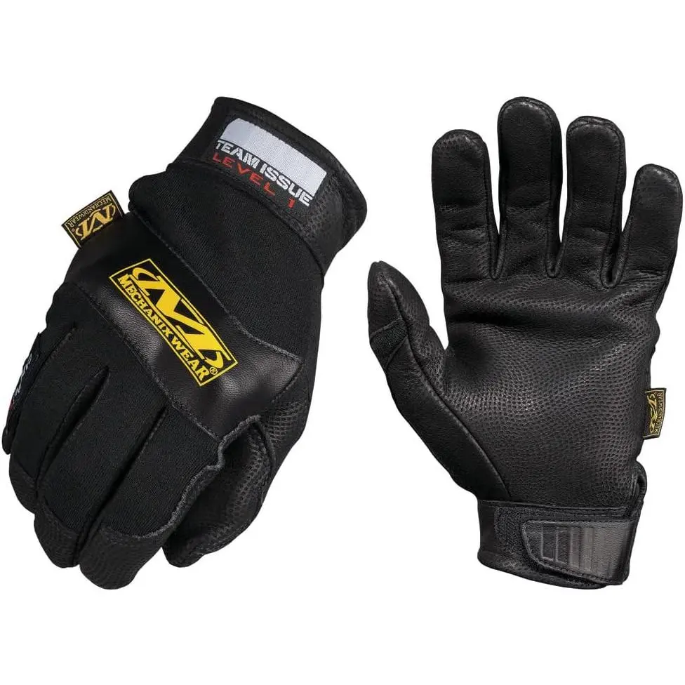 CarbonX Level 1 Fire Protection Gloves - Genuine Leather, Extreme Heat & Flame Resistant, Heavy Duty, Adjustable Hook-and-Loop, Easy-On Acrylonitrile Gloves for Engine Bays - X-Large, Black, Extreme Heat Protection, High-Heat Environments
