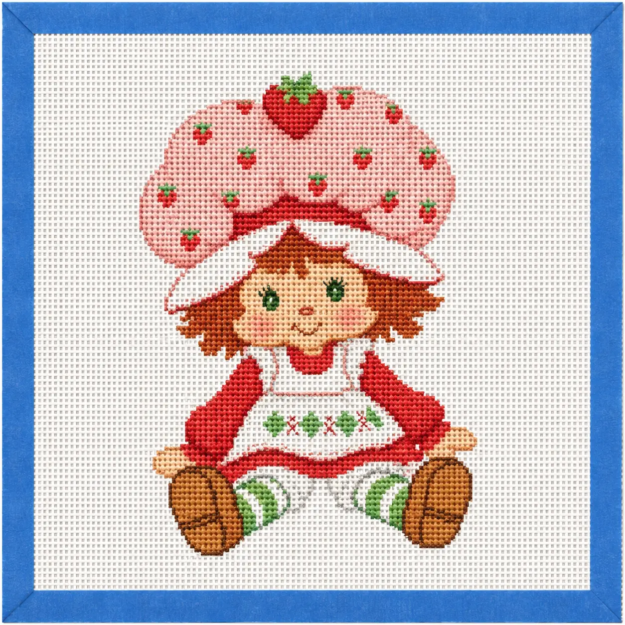 Nostalgic Strawberry Doll Needlepoint Canvas