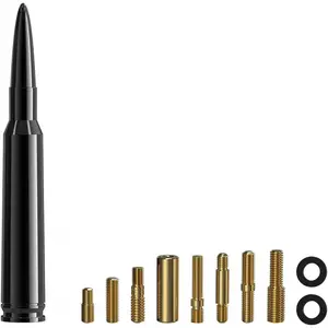 Black Bullet Antenna: Universal Replacement for Ford F-Series Raptor, Dodge RAM 1500-3500 car bullet antenna