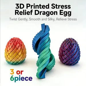 Deformable 3D Printed Slime Ball, Creative Twist Fidget Toy, New Rotating Dragon Egg Decompression Model Toy, Stress Relief Toy