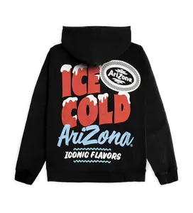 Black & Red Ice Cold Cotton-Blend Hoodie