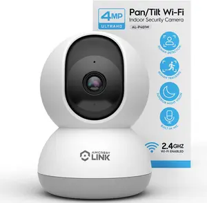 Amcrest Link 4MP WiFi Camera AL-P401W with Human Detection, Motion-Tracking, 2-Way Audio, 30ft Night Vision, Built-in Siren, Safety Monitoring