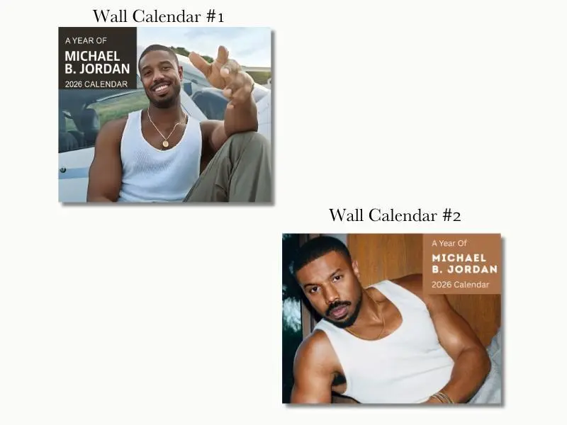 Michael B Jordan 2027 Calendar Daddy Calendar Gift for Her Funny Celebrity Wall Planner Fan Gift New Year Holiday Gift