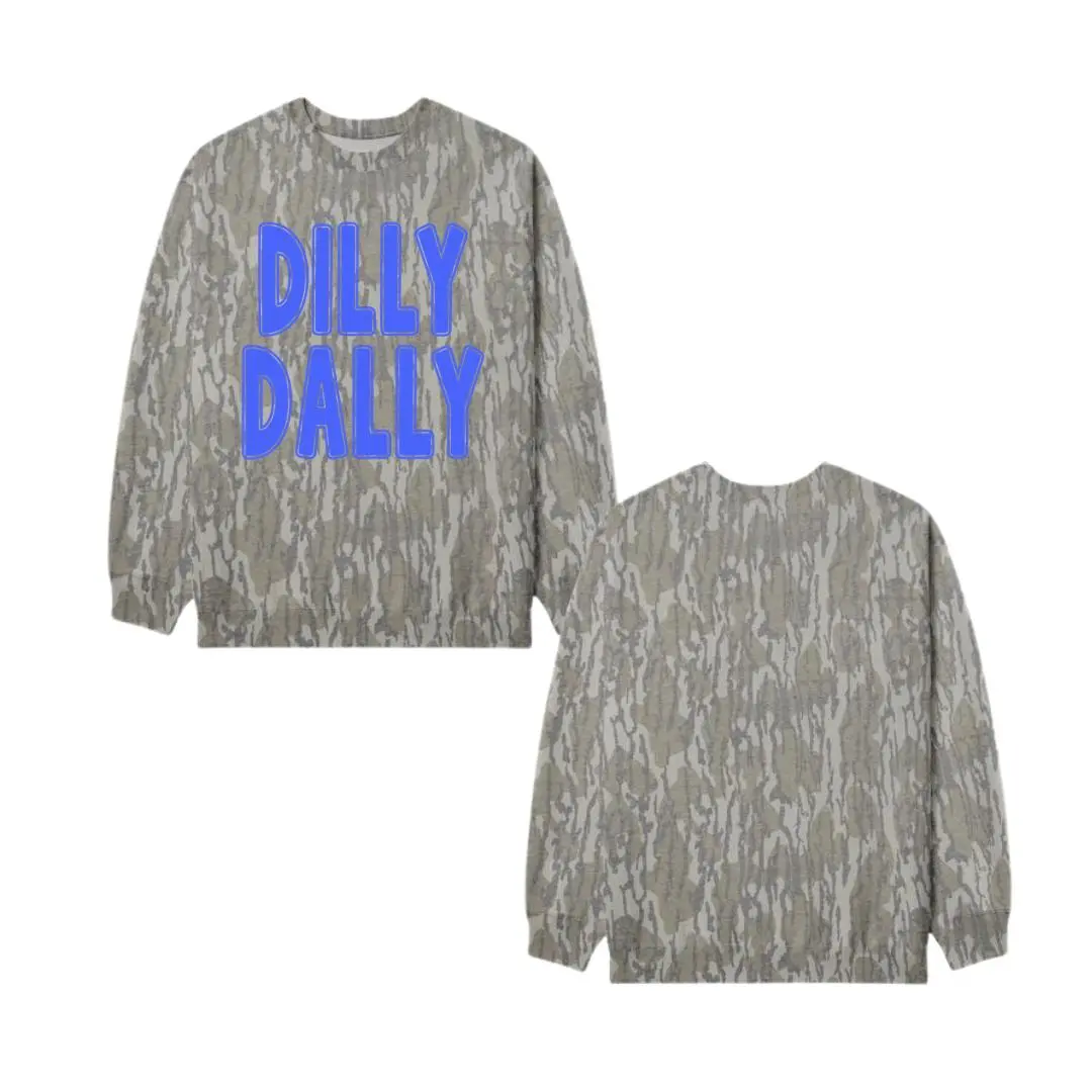 Dilly Dally Camo Sweatshirt - Mossy Oak Bottomland Camo Sweatshirt, Style Sweatshirt Unisex 3D