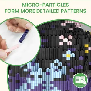 【Medium Size Bunny & Cat & Red Hat Man】-Multi color compressed link small building block series-