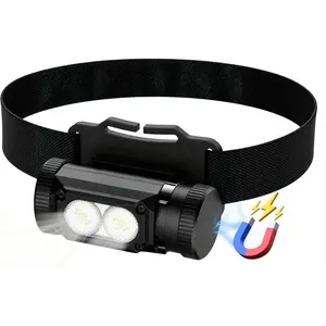 SFL3255 LED Headlamp Rechargeable,1500 Lumens Super Bright Aluminium Magnetic Attraction Head Light Flashlight,Adults-Camping Accessories Gear,5 Modes for