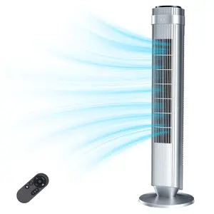 Tower Fan for Bedroom, 28dB Silent Standing Fan with 12H Timer, Smart Auto Mode, 64° Oscillating Bladeless Cooling Fan for Home Office,