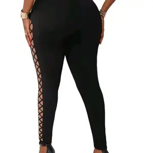 Women's Plus Size MidWaist Leggings - Black, Ankle Length, Tailored Fit, Versatile Style, Comfortable Fit for Various Occasions