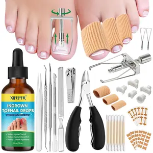 [Multi-piece set]Professional Nail Clipper Set- Ingrown Toenail Treatment, Stainless Steel Ingrown Toenail Removal Kit, Ingrown Toenail Corrector, Corrector Patch, Toenail Clipper, Nail File Lifter Pedicure Tool