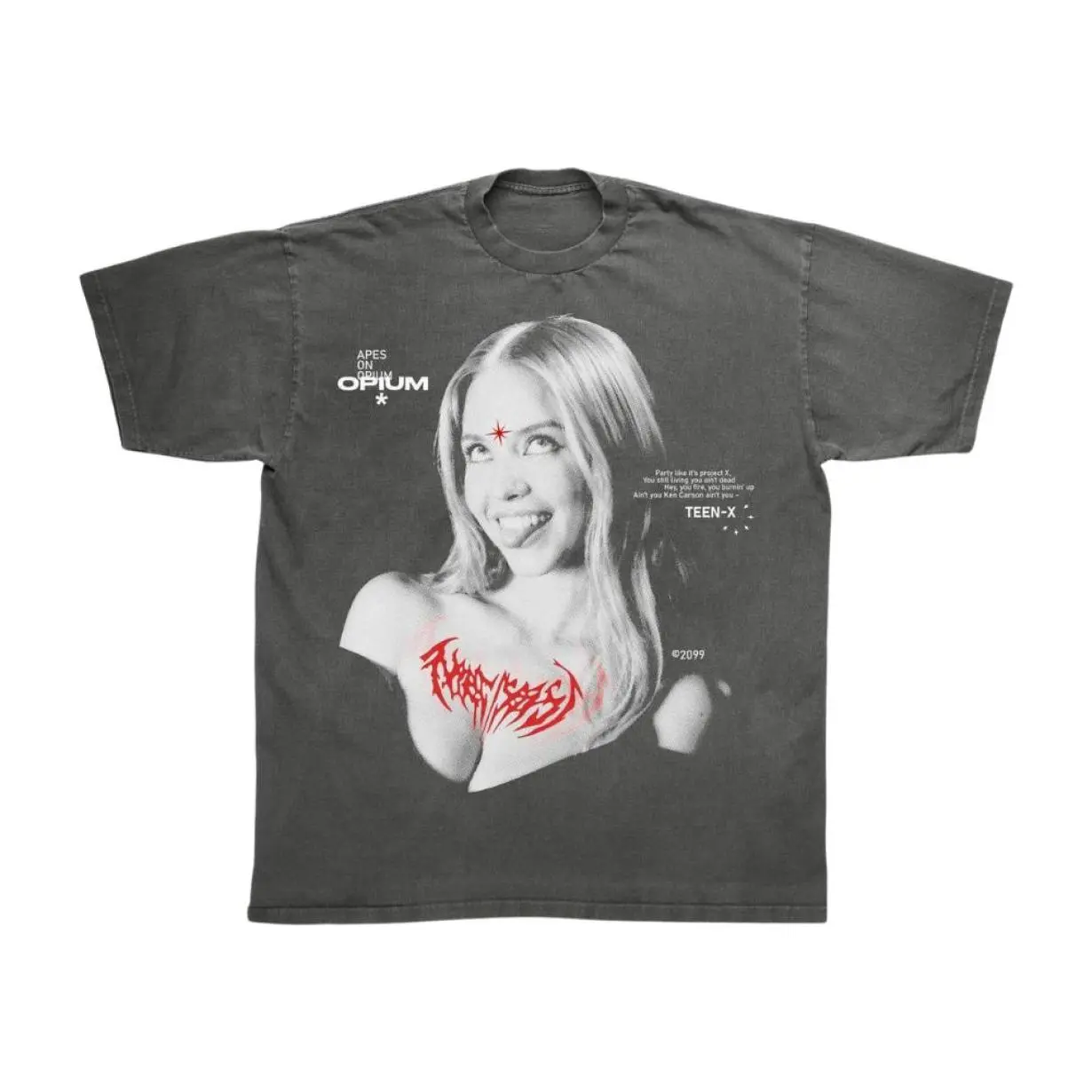 VINTAGE TEE | Ken Carson Y2k Opium Aesthetic Teen X Hip-Hop Rap T- Shirt, Sydney Sweeney Streetstyle Graphic Concert Shirt |