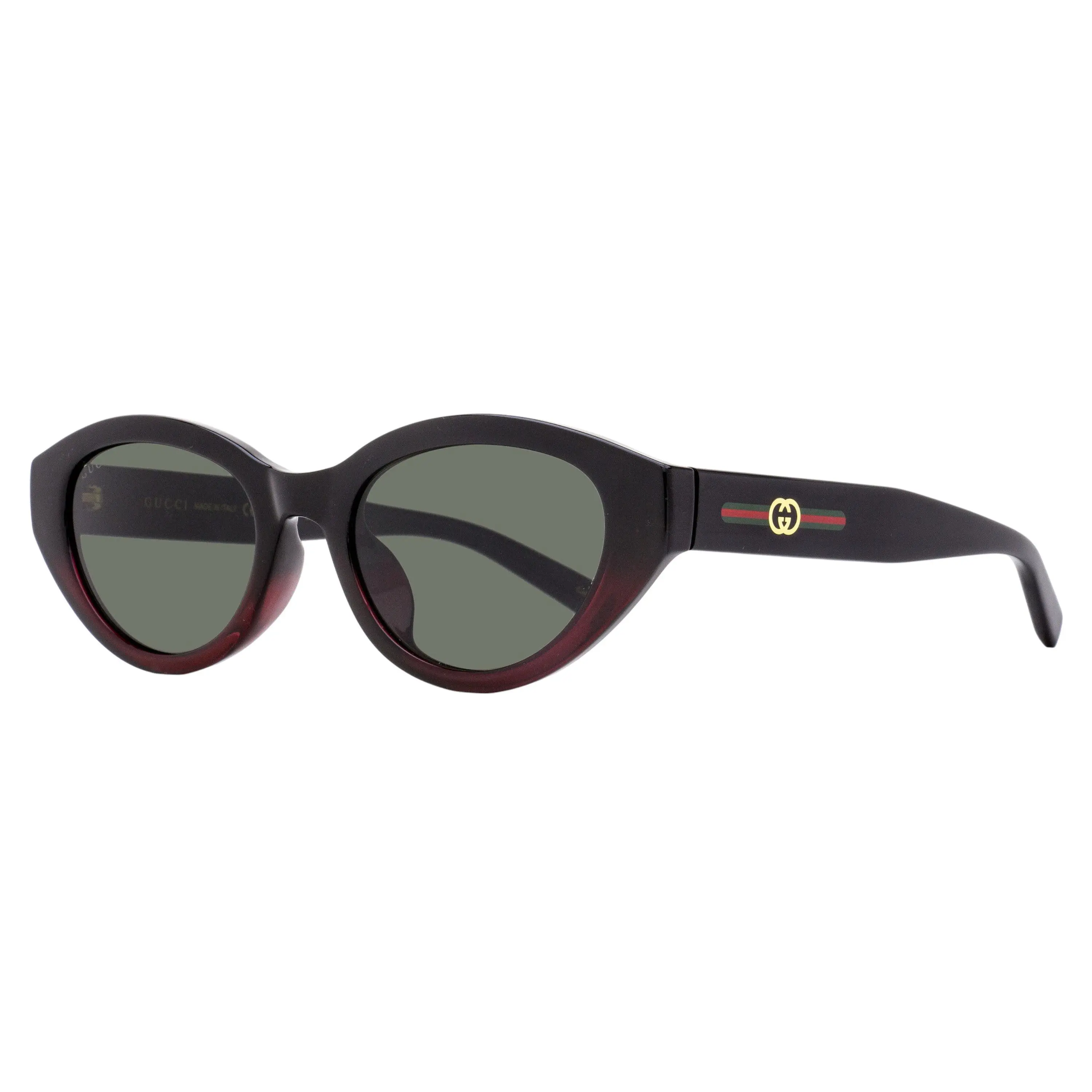 Gucci Narrow Cat Eye Sunglasses GG2105SA 003 Black/Burgundy 52mm