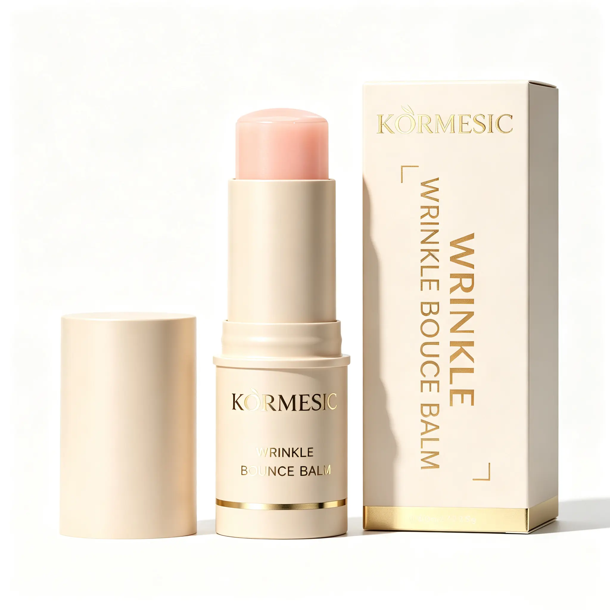 Wrinkle Bounce Balm 7.5g Portable Hydrating Facial Stick Light Non-Sticky Texture Easy Spread Deep Moisturizing Firm Complexion Smooth Fine Lines Anti-Aging Travel Size