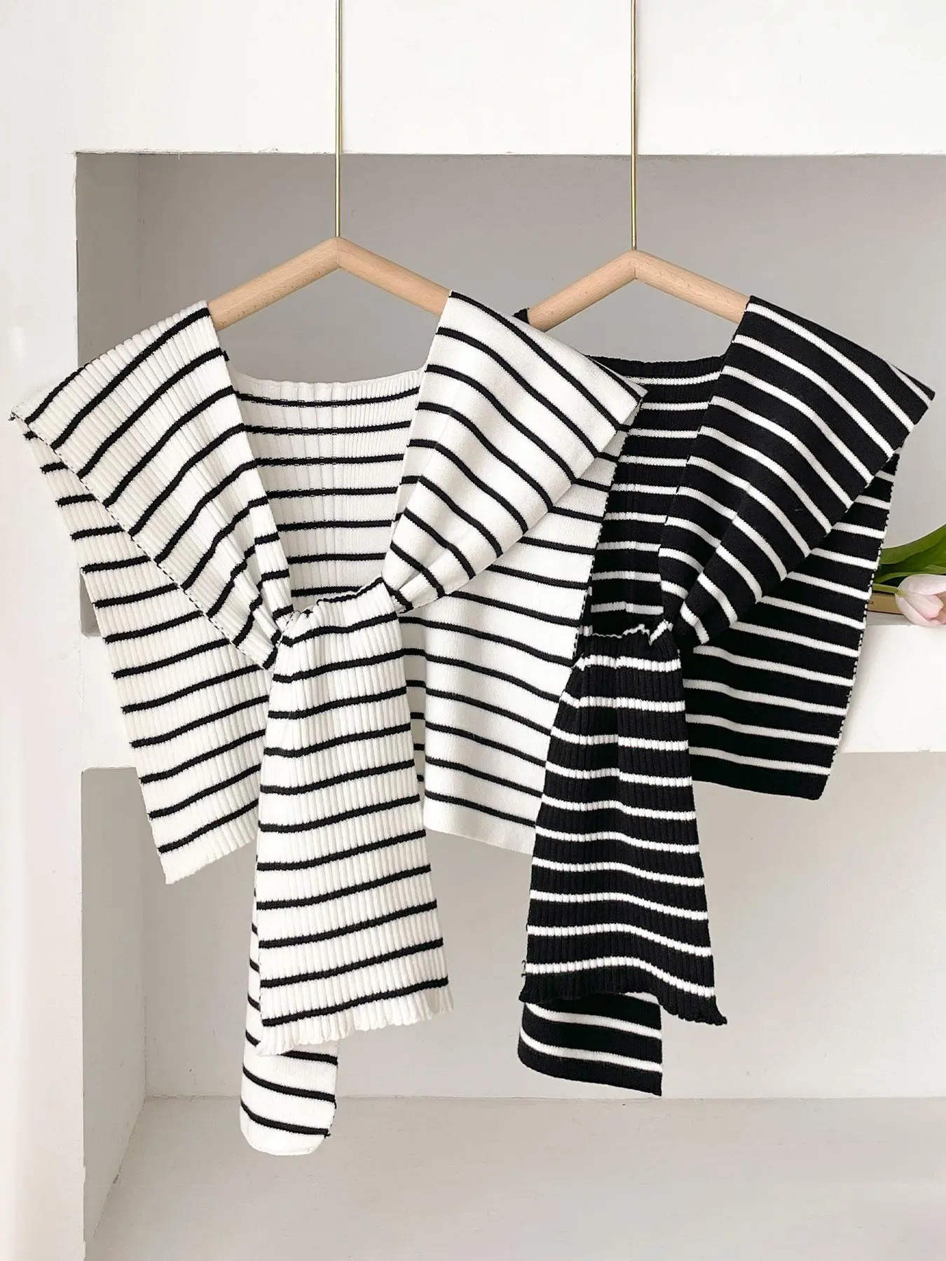 Women's Striped Print Summer Polyester Scarf, Casual Versatile Shawl for Daily Wear, Fashion Accessories for Women & Girls, Casual Soft Shawl