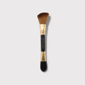 Laura Geller Dual-Ended Highlighter Brush with Foam Paddle & Angled Bristles for Powder, Cream Highlighting