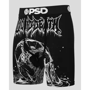 PSD Mens Liquid Death Deathpool Boxer Brief - Standard Length 7 Inch Inseam, Soft and Breathable Poly Blend Fabric