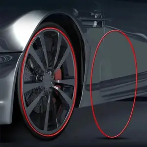 Car Wheel Rim Protector, Car Wheel Rim Protector Decorative Strip, Universal Automotive Car Exterior Accessories for Car Wheel Rim, Reflective Sticker, Decoration