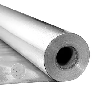 VEVOR Double Reflective Insulation Roll, Perforated Woven Fabric Radiant Barrier, 0.15mm 48 in x 250 ft, Double-Sided Aluminum Foil Heat Reflective Shield, Thermal Insulation Roll for Window RV Roof