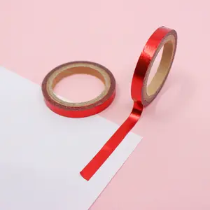 Solid Red Foil Washi Tape