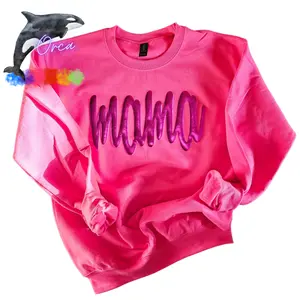 Orca ~ CUSTOM TEXT Unisex Sweatshirts with Metallic Puff ~ Small - 4XL Christmas gift ~ Mama ~ Gigi ~ Nurse ~ Dramatic ~ Blessed