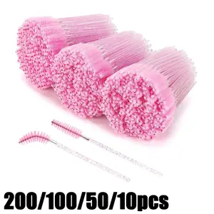 Disposable Eyelash Brush with Storage Container, Bendable Eyebrow Spoolies, Lash Brush for Lash Extensions, Eyebrow Spoolie, Castor Oil Brushes, Makeup, Handle, Cosmetic, Beauty Tool