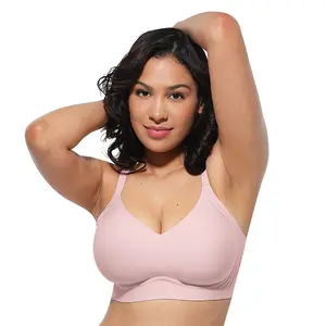 Shapellx Smoothing CloudFit Wireless Support V-Neck Bra Live