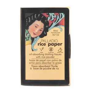 Palladio Rice Paper Blotting Tissues - Oily Skin Mattifying Sheets, Double-Sided, Travel Size, Vegan, Cruelty-Free, Oil Absorbent Rice Powder, Pack of 40 Double-Sided XL Sheets
