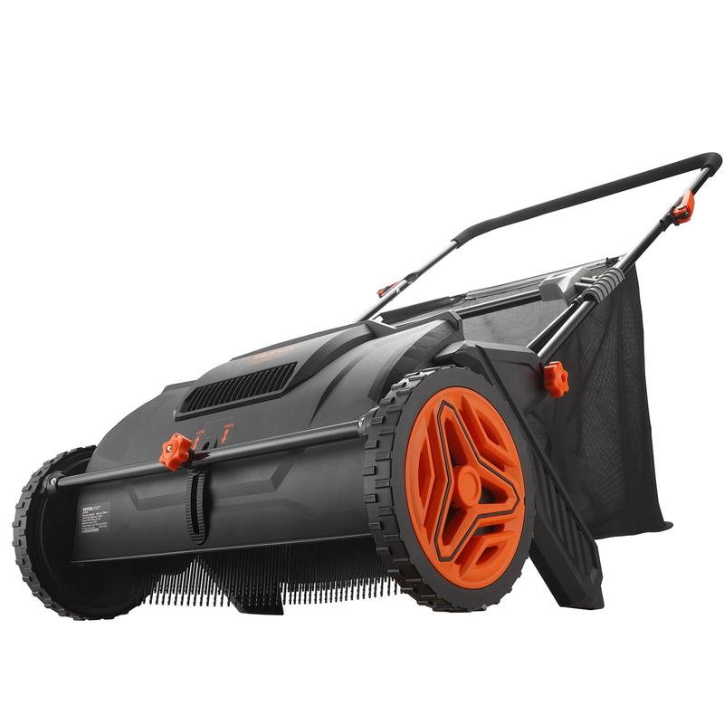 VEVOR Push Lawn Sweeper 21-Inch Leaf & Grass Collector with 3.5 cu. ft. Mesh Collection Hopper Bag,  2 Spinning Brushes & Strong Rubber Wheels VEVOR Super Brand Day