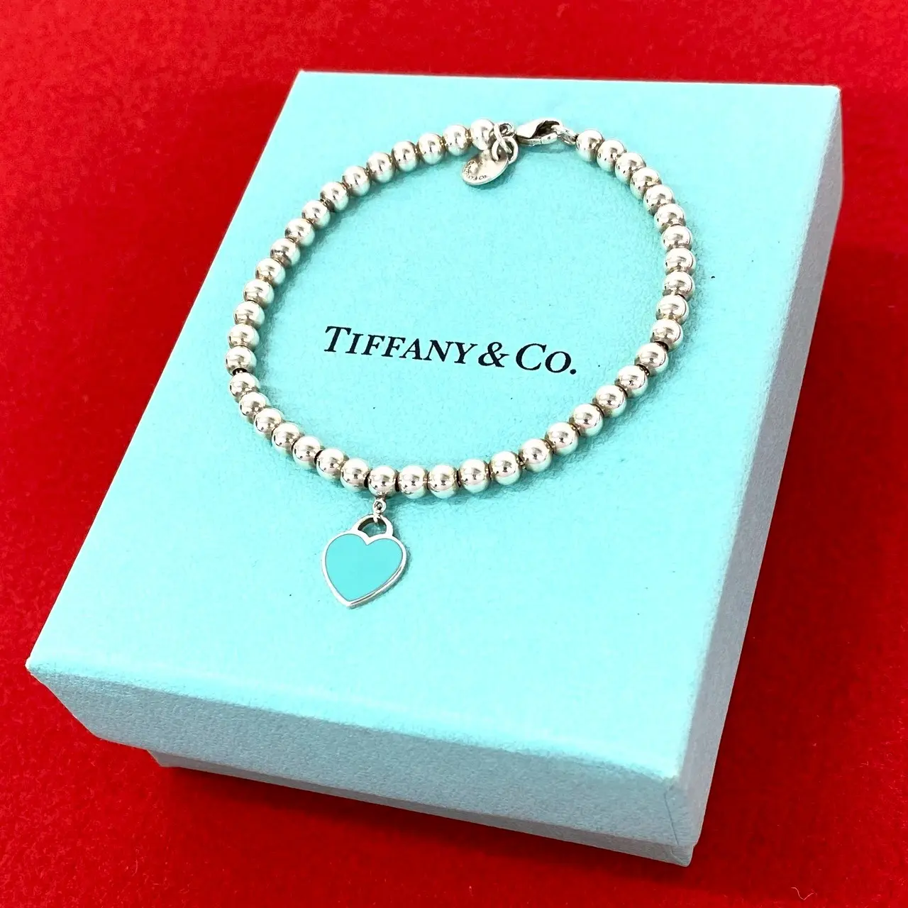 Pre-owned Tiffany & Co. Sterling Silver 925 (Ag925) Small Leather Goods Return to Tiffany Silver Bracelet