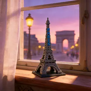 Paris Tower Building Block Set, 1471 Pieces, Ideal Gift for Thanksgiving Christmas Halloween Easter, Home Decor & Party Decoration