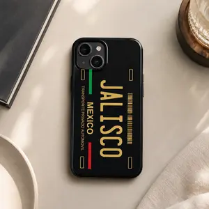 Jalisco Phone Case for iPhone 17 16 15 14 13 12 11 Pro Max Plus Air Series - Black Wildflower Pattern Impact Resistant Slim Case