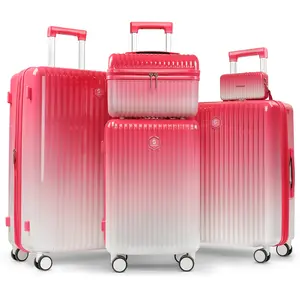5pcs Fashion Expandable Luggage Set Hard Shell PC Suitcases Lightweight Durable with Combination Lock Zipper Closure Spinner Wheels TSA-Friendly Multi-Size Options 20/24/28 inch tiktokshopspringglowup