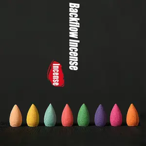 Backflow Fragrance Mix Set,Handmade Floral Incense Cones, Jasmine, Lemon, Lavender, Mint, Rose, Lemongrass,Tulip,Grean Tea,Agarwood,Natural Aromatherapy, Stress Relief, Relaxing Scented Room Deodorizer