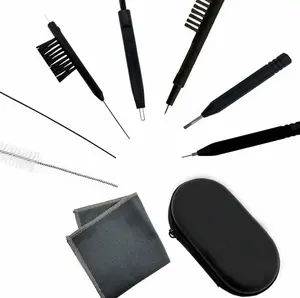 8 Pieces Hearing aid Amplifier Cleaning Tools, Earbuds/Headphones Cleaner Brush Kits with case