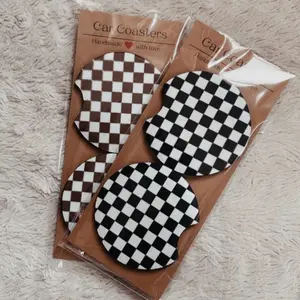Checkered Car Coasters