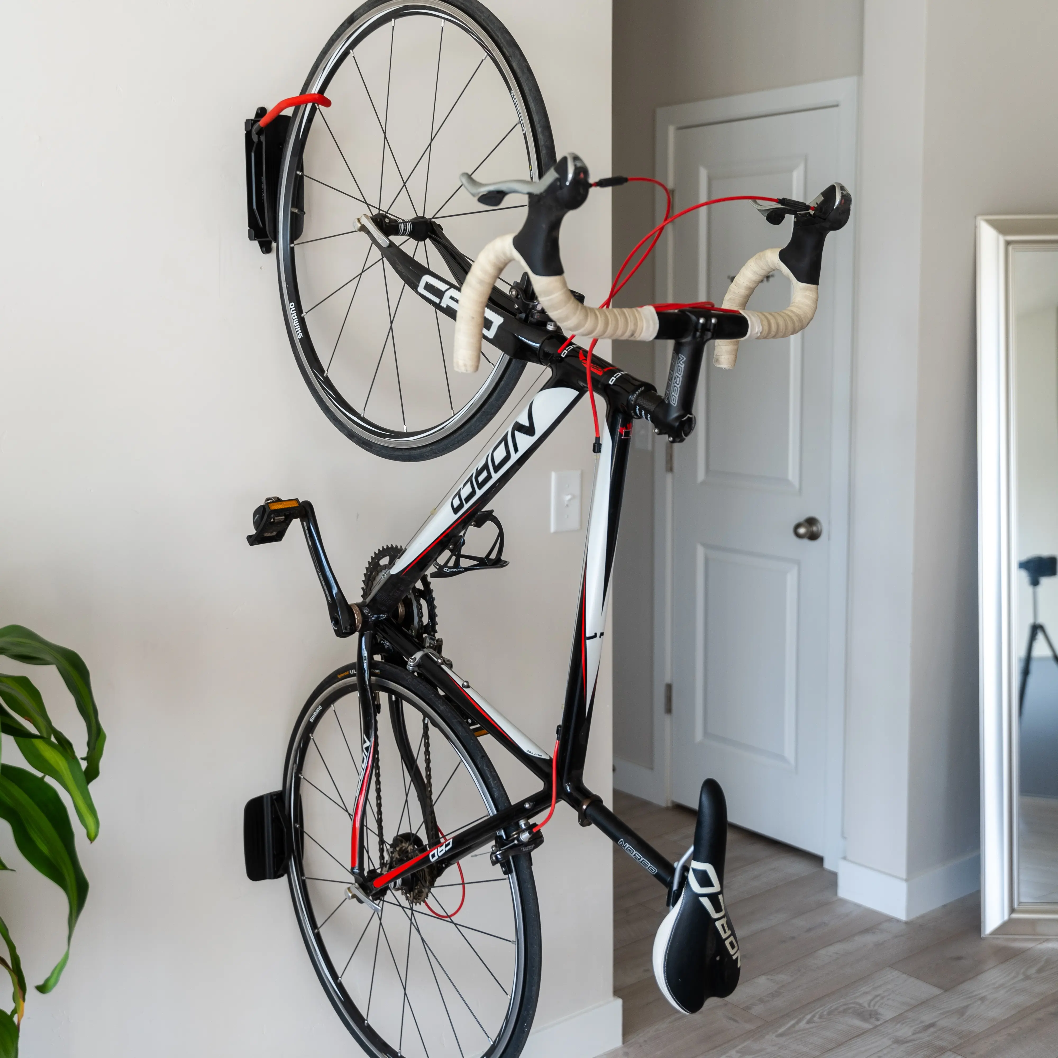Mount-It! Vertical Bike Wall Mount for Mountain Ebike - Universal Compatibility Bike Mount, No Heavy Lifting Required, 66 lbs Weight Capacity, 3.5" Max Tire Width, Adjustable Angle, Compact Design
