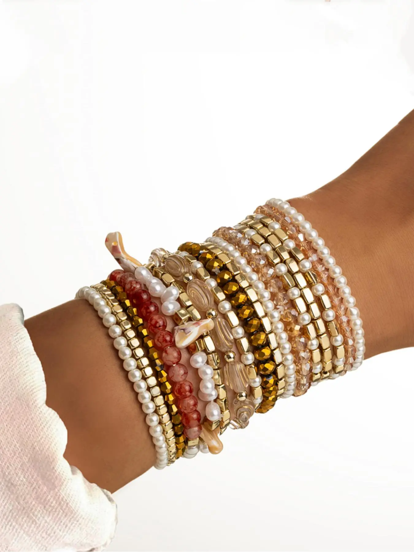 Boho Style Beaded Bracelet, Fashion Colorful Beaded Bracelet for Women & Men, Trendy All-match & Exquisite Jewelry for Birthday Gift, Stackable Bracelets, Beads Bracelets, Fashionable Bracelet Style