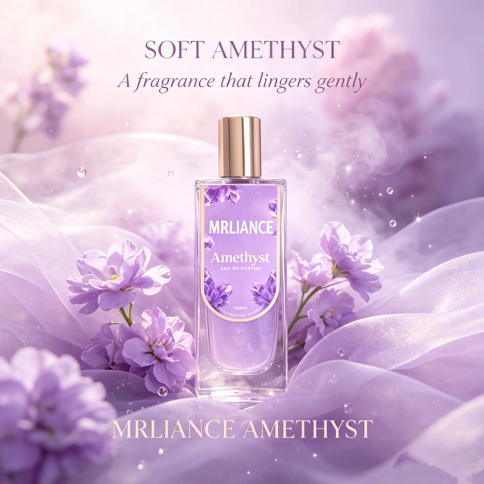 MRLIANCE Women's Amethyst Eau de Parfum 100ml – Elegant Cherry Blossom Fragrance, 18-Hour Long-Lasting, Luxury & Sophisticated, Exclusive for Women