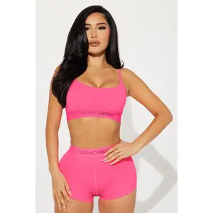 FN Mood Cami And Boxer Set - Hot Pink