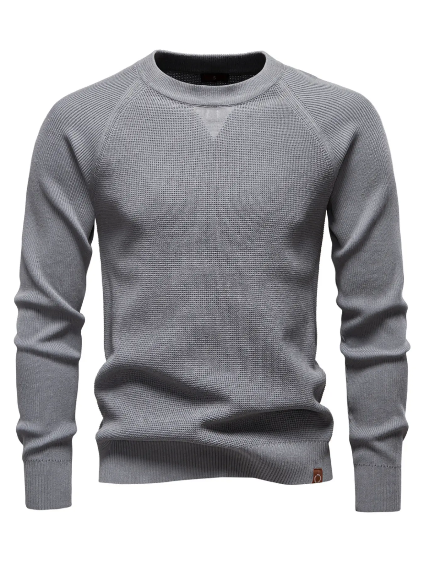 Men's Henley Collar Polo Shirt, Raglan Sleeves, Solid Color, Long Sleeve, Premium Brand Design, Casual & Business Wear