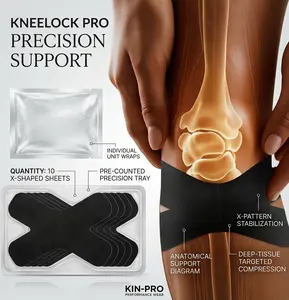 Kinesiology Tape – Waterproof and Hypoallergenic Athletic Tape for Muscle Support, Knee, Shoulder, and Ankle, 10 Strips (X-Form)