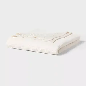 Full/Queen TENCEL Lyocell Waffle Bed Blanket Ivory - Threshold