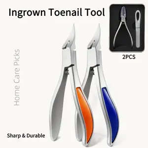 Two-tone non-slip handle ultra-sharp angled nail clipper
