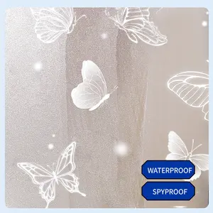 Frosted Window Privacy Film, Translucent Glass Sticker, Non-Adhesive Static Cling, Anti-Peep & Light Filtering, Easy to Apply & Remove for Bathroom, Bedroom, Office, Window Decorations Supplies