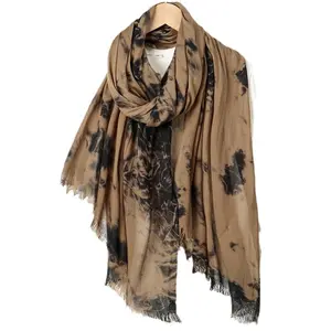 New Hot Selling Rayon Tie Dye Long Scarf, Muslim Women Fashion Versatile Headscarf, Soft Breathable & Lightweight Shawl, Perfect for Daily Prayer & Casual Wear, Elegant & Flattering Hijab