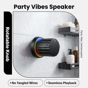 Twist the Light Feel the Beat Rotatable Volume Knob Bluetooth Speaker for Party Vibe Creation with Seamless Audio Playback No Tangled Wires
