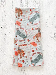 Let's Rodeo! Western Waffle-Weave Kitchen Tea Towel – Limited Edition